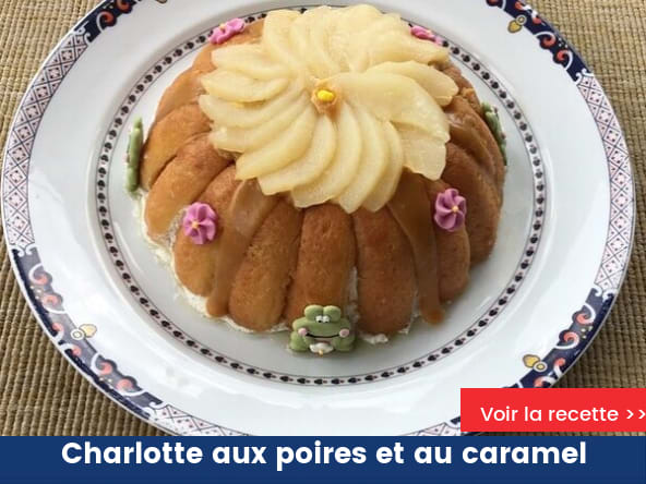 Charlotte aux poires et au caramel